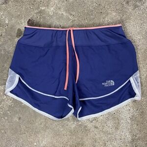 The North Face Running Shorts Women's Size Small Blue Drawstring Athletic Wear